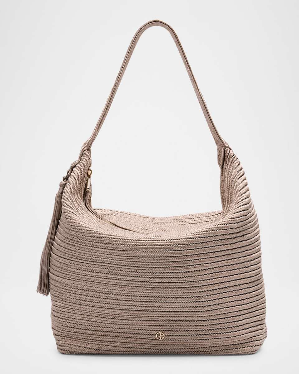 Tassel Woven Hobo Bag